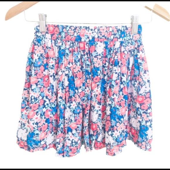 AEROPOSTALE Boho Floral Print Circle Skirt With Elastic Waist Pink Size Small - Picture 4 of 8